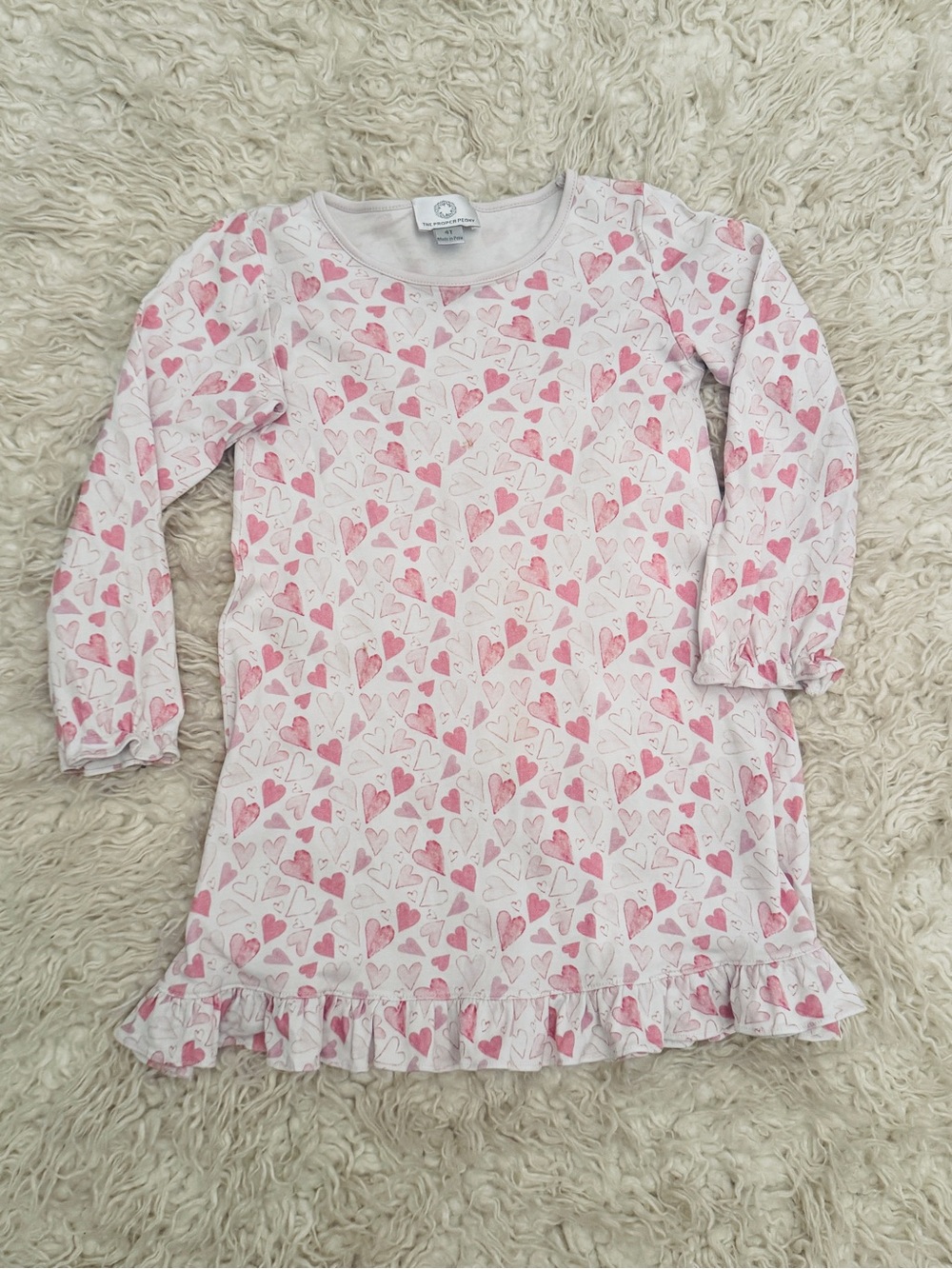 The Proper Peony Pink Hearts Play & Sleep Dress